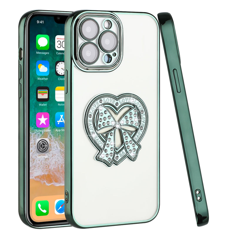 Transparent Glitter Case Green