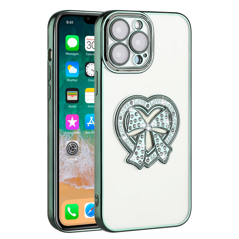 Transparent Glitter Case Green