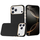iPhone 17 Pro Max Classy Slick Chromed Around Hybrid Case Cover - Black