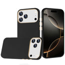 iPhone 17 Pro Classy Slick Chromed Around Hybrid Case Cover - Black