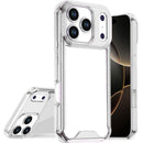 iPhone 17 Pro Colored Shockproof Transparent Hard PC TPU Hybrid Case Cover - Clear/Clear