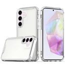 For Samsung Galaxy A36 / A56 Colored Shockproof Transparent Hard PC TPU Hybrid Case Cover - Clear/Clear