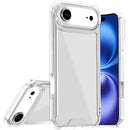 iPhone 17 Air Colored Shockproof Transparent Hard PC TPU Hybrid Case Cover - Clear/Clear