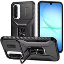 For Samsung A17 5G Complete Magnetic Metal Ring Stand Camera Protection Hybrid - Black