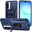 For Samsung A17 5G Complete Magnetic Metal Ring Stand Camera Protection Hybrid - Blue