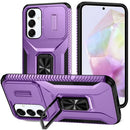 Samsung Galaxy A36 Complete Magnetic Metal Ring Stand Camera Protection Hybrid - Purple