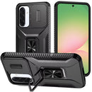 For Samsung Galaxy A57 Complete Magnetic Metal Ring Stand Camera Protection Hybrid - Black