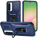 For Samsung Galaxy A57 Complete Magnetic Metal Ring Stand Camera Protection Hybrid - Blue