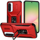 For Samsung Galaxy A57 Complete Magnetic Metal Ring Stand Camera Protection Hybrid - Red