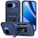 For Google Pixel 10a Complete Magnetic Metal Ring Stand Camera Protection Hybrid - Blue