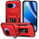 For Google Pixel 10a Complete Magnetic Metal Ring Stand Camera Protection Hybrid - Red