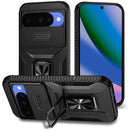 For Google Pixel 11 / 11 Pro Complete Magnetic Metal Ring Stand Camera Protection Hybrid - Black