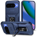 For Google Pixel 11 / 11 Pro Complete Magnetic Metal Ring Stand Camera Protection Hybrid - Blue