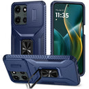 Moto G Stylus 5G 2025 Complete Magnetic Metal Ring Stand Camera Protection Hybrid - Blue