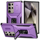 Samsung s25 5G Ultra Complete Magnetic Metal Ring Stand Camera Protection Hybrid - Purple