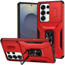 For Samsung s26 Ultra Complete Magnetic Metal Ring Stand Camera Protection Hybrid - Red