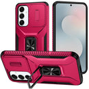 Samsung s25 FE Complete Magnetic Metal Ring Stand Camera Protection Hybrid - Hot Pink