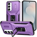 Samsung s25 FE Complete Magnetic Metal Ring Stand Camera Protection Hybrid - Purple