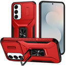 For Samsung s25 FE Complete Magnetic Metal Ring Stand Camera Protection Hybrid - Red