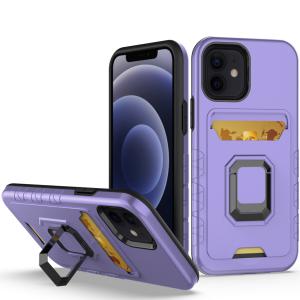 iPhone 14 Pro 6.1 Card Holder Magnetic Ring Stand Case