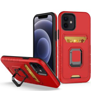 iPhone 14 Pro 6.1 Card Holder Magnetic Ring Stand Case