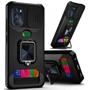 Moto G 5G 2022 Card Holder Ring Stand Case