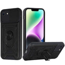 iPhone 16e ELITE Camera Push Magnetic Ring Stand Hybrid - Black