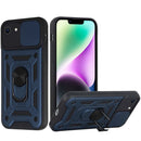 For iPhone 17E / 16E / SE4 ELITE Camera Push Magnetic Ring Stand Hybrid - Blue