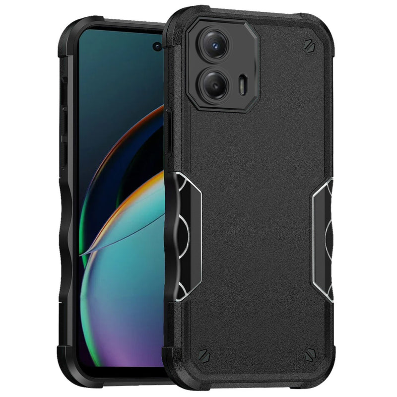 Motorola Moto G 5G 2024 Exquisite Tough Shockproof Hybrid Case Cover - Black