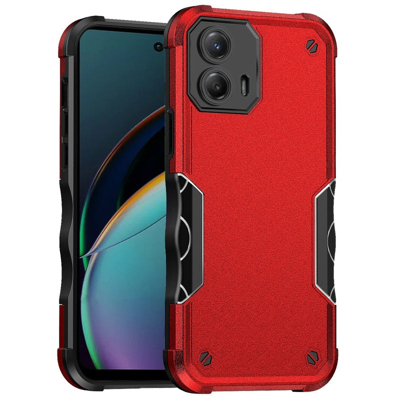 Motorola Moto G 5G 2024 Exquisite Tough Shockproof Hybrid Case Cover - Red