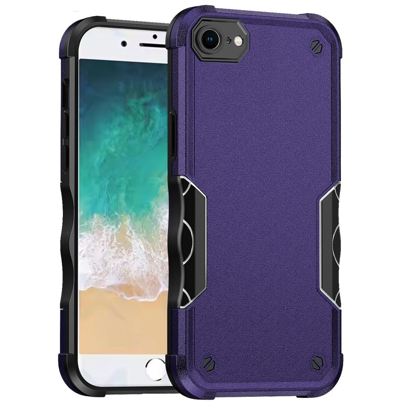 iPhone 16e Exquisite Tough Shockproof Hybrid Case Cover - Dark Purple