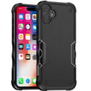 iPhone 16 6.1 inch Exquisite Tough Shockproof Hybrid Case Cover - Black