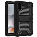 For BLU Tab One 5G Tab Tough Tablet Strong Kickstand Hybrid Case Cover - Black