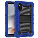 For BLU Tab One 5G Tab Tough Tablet Strong Kickstand Hybrid Case Cover - Blue