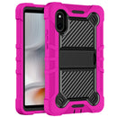 For BLU Tab One 5G Tab Tough Tablet Strong Kickstand Hybrid Case Cover - Hot Pink