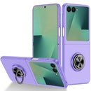For Samsung Galaxy Z Flip 7 Chief Premium Matte Magnetic Ring Stand Hybrid Case Cover - Light Purple