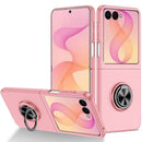 For Samsung Z Flip 8 Chief Premium Matte Magnetic Ring Stand Hybrid Case Cover - Pink