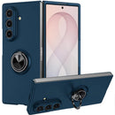 For Samsung Z Fold 8 Ultra Chief Premium Matte Magnetic Ring Stand Hybrid Case Cover - Navy Blue