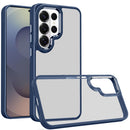 Samsung s26 Ultra Finest Transparent Thick Acrylic Hybrid Metal Buttons Cover Case - Blue