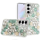 Samsung Galaxy A36 Rose Flower Full Diamond Bling Stones - Green