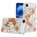iPhone 17 Air Rose Flower Full Diamond Bling Stones - Gold
