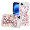 iPhone 17 Air Rose Flower Full Diamond Bling Stones - Pink