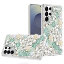 Samsung s26 Ultra Rose Flower Full Diamond Bling Stones - Green