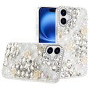 iPhone 17 Rose Flower Full Diamond Bling Stones - Clear