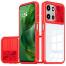 Motorola Moto G Power 5G 2025 Fusion Transparent Clear Hybrid Case Cover - Red