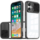 iPhone 16 Plus 6.7 inch Fusion Transparent Clear Hybrid Case Cover - Black
