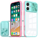 iPhone 16 Plus 6.7 inch Fusion Transparent Clear Hybrid Case Cover - Pink/Blue