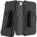 iPhone 16e Noble lined shockproof dual layer hybrid with Holster - Black/Black