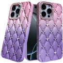 iPhone 16 Pro Max 6.9 Floral Joy Glitter Shimmer Leather Feel Thick TPU Case - Light Pink/Light Purple