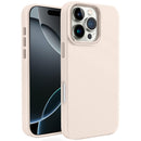iPhone 16 Pro Max 6.9 inch Premium LIQUID Silicone with Metal Buttons and Camera Edges Case Cover - Beige